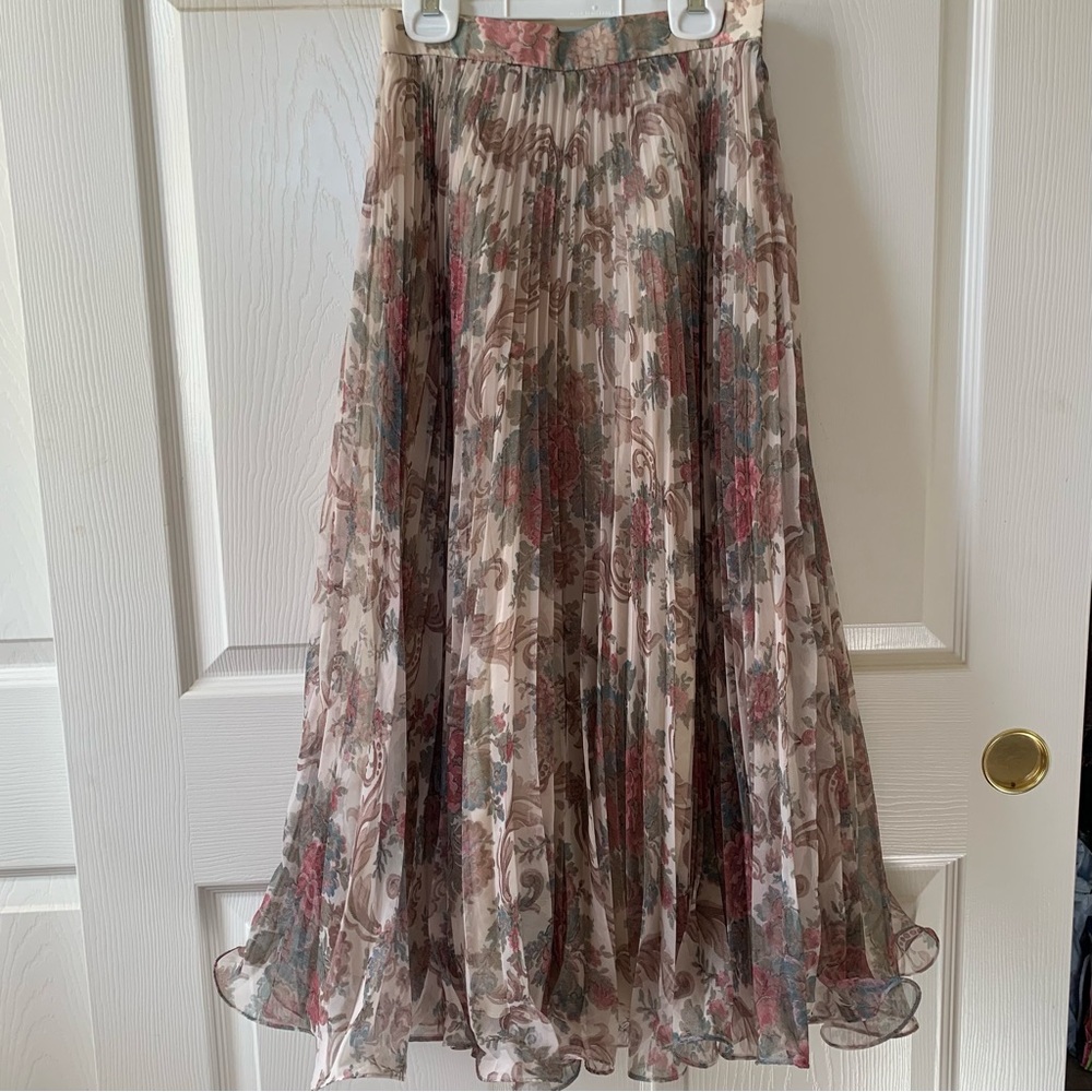 Steven Stroller New York floral long skirt (23”- 25” waist)